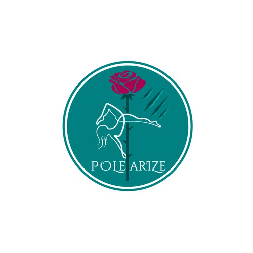 logo for Pole dance studio with abstract beauty & beast theme