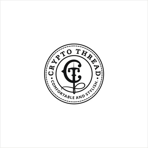 a modern logo for a clothing company, Crypto Thread