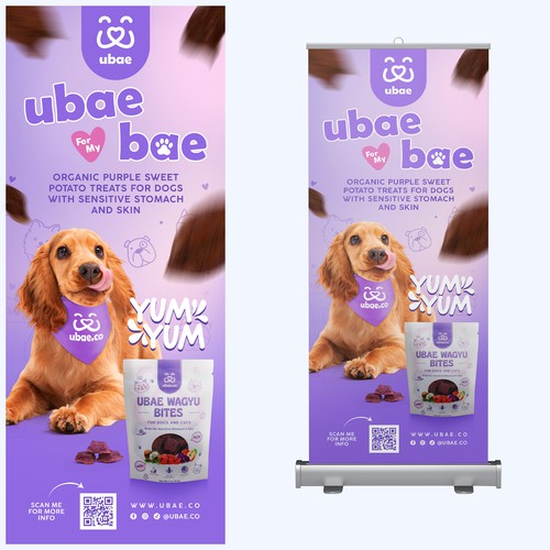 banner to grab everyone's attention for ubae dog treats