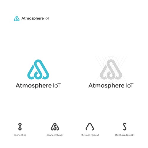 "Connecting, Connect Things" logo concept for Atmosphere IoT
