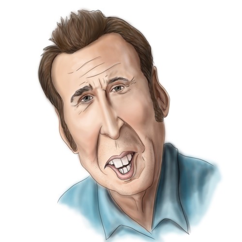 Nicolas Cage carricature