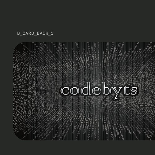 Innovative and textured Business Cards for codebyts