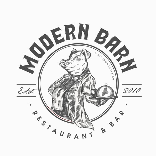 rustic modern logo for Modern Barn