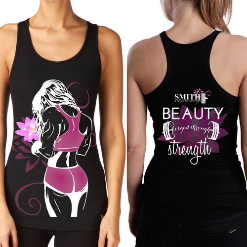 Create a Women's "Beauty Forged Through Strength" Tank Top