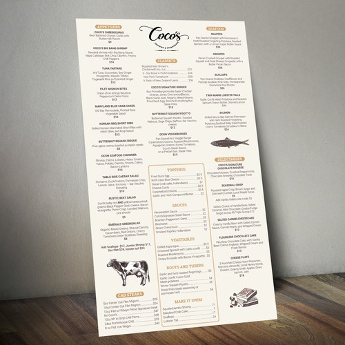 menu card