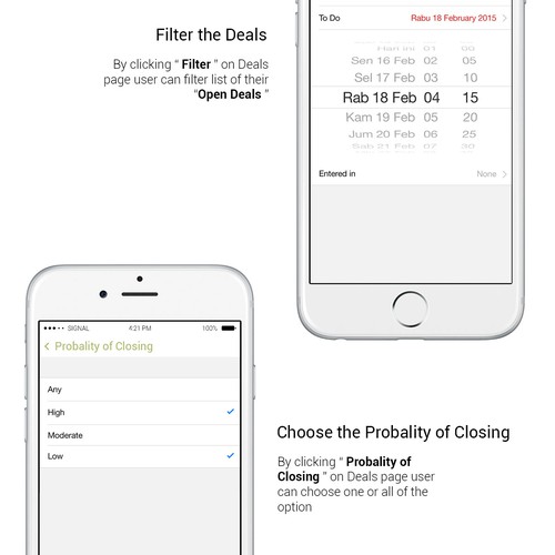 iOS8 - Design a Beautiful UX for a new CRM application.