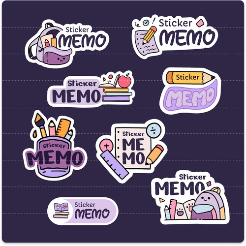 Sticker Memo Design