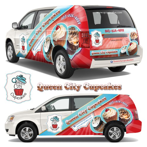 Queen City Cupcakes Delivery Van Design