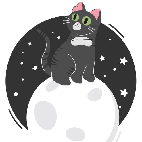cat in the moon