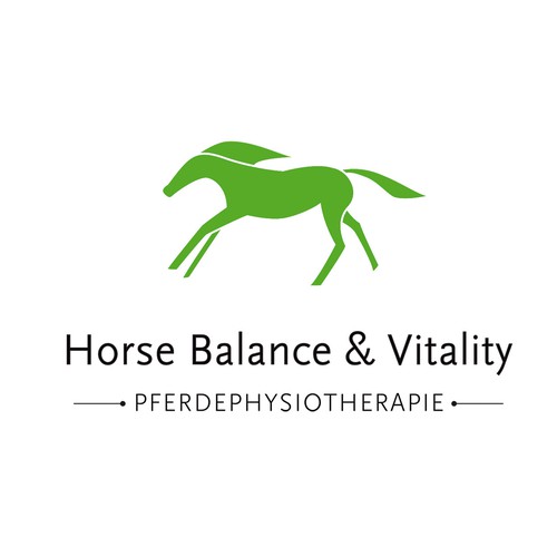 simple logo concept for horse physiotherapy