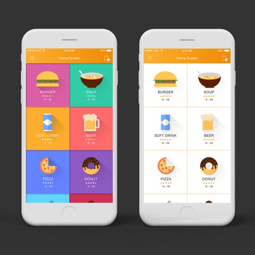 Food App Menu Screen Design