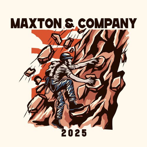 tshirt retro illustration for 'maxton & company' 