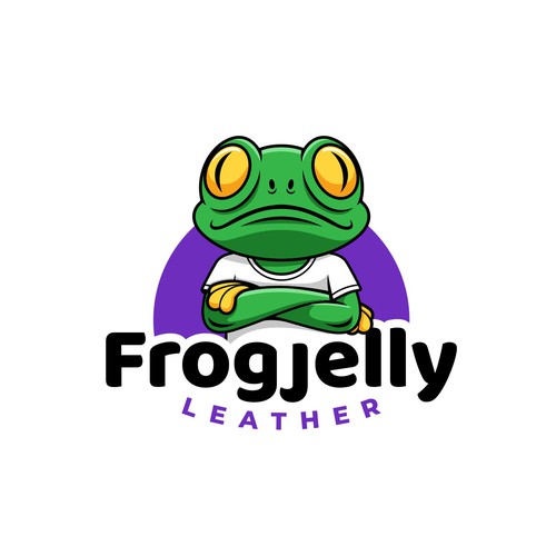 Cartoon logo concept for Frogjelly