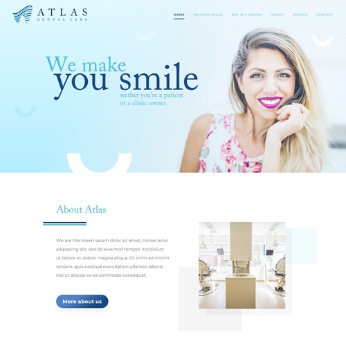 Dental care website design