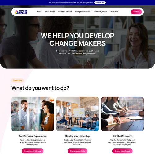 The Change Maker Group | Squarespace Website for a Consulting Company