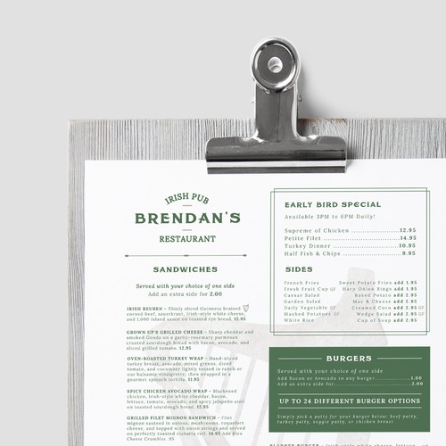 Menu Design