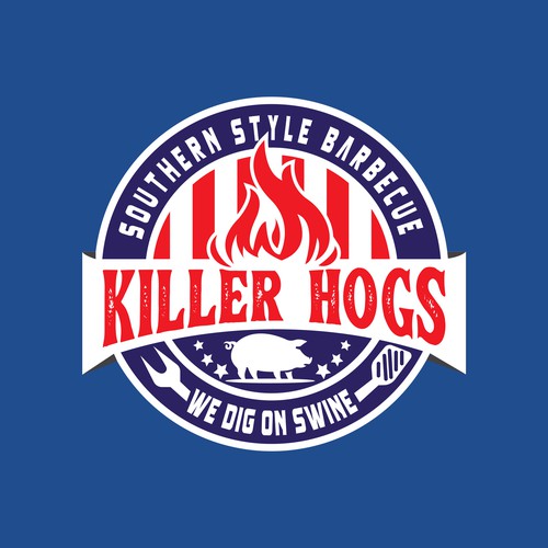 Killer Hogs Patriotic Long Sleeve T-Shirt