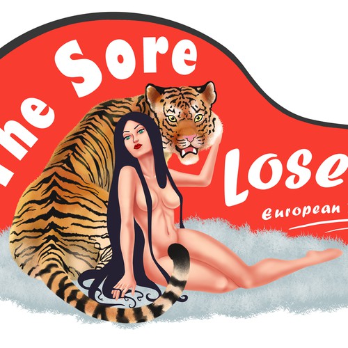 6O's italian decal style illustration for the band "The Sore Losers"