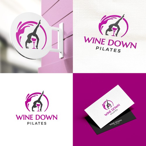 WINE DOWN PILATES logo