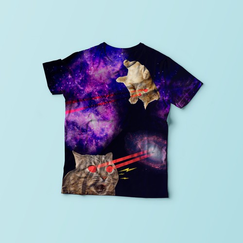 Space Cat Laser Shirt