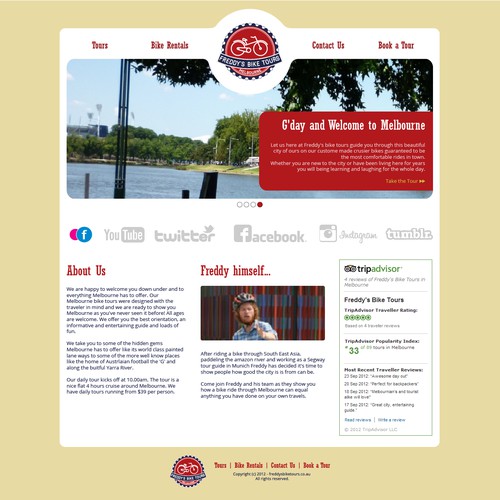 Vintage Web Design for Bike Rentals