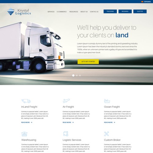 Landing Page for Logistics Company