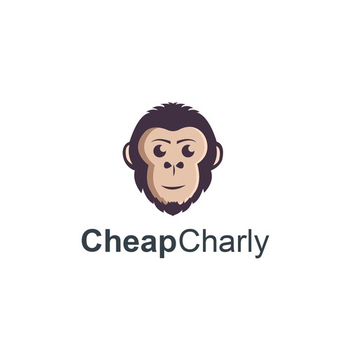 Design a logo with a mascot that matches the name CheapCharly (webshop)