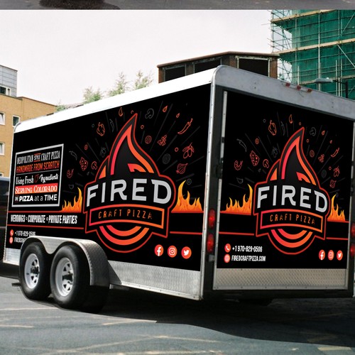 FIre Pizza Truck Wrap 