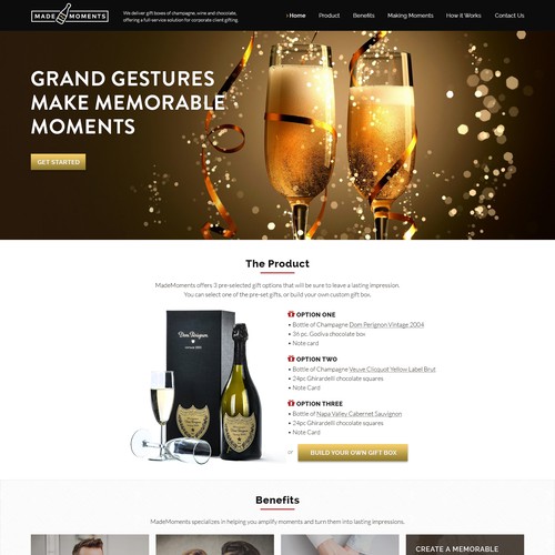 Made Moments Landing page