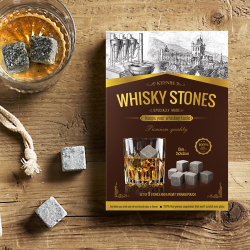 Whisky stones box design