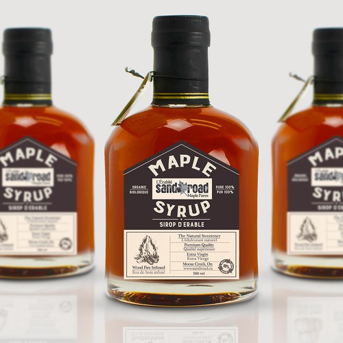 Maple syrup label design 
