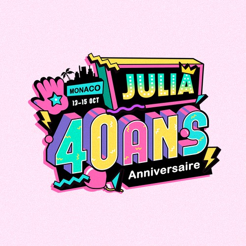 Logo for Julia's 40 years Anniversary