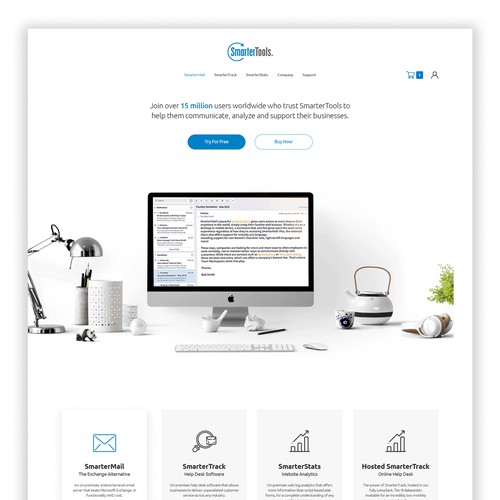 Software company home page