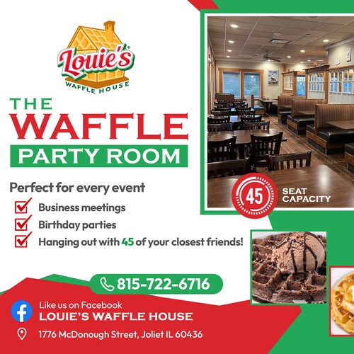 The WAFFLE Party Room - Social post
