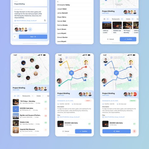 iOS UI / UX for Mobile AI GIS App