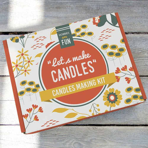 Candles making kit packaging