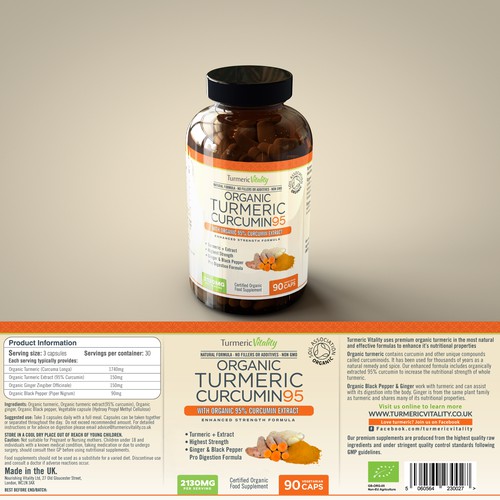 Organic Turmeric Curcumin95 bottle