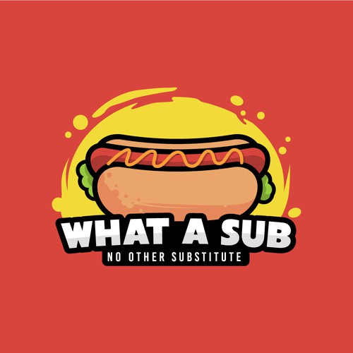 Illustrated Logo for Sub Store(Hotdog Sandwhich)