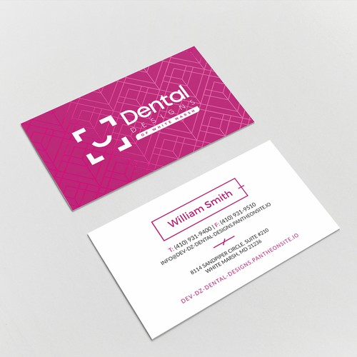 Fresh dentist's business card