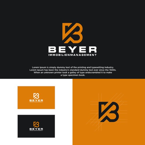 Bold logo concept Beyer Immobilienmanagement,real estate company