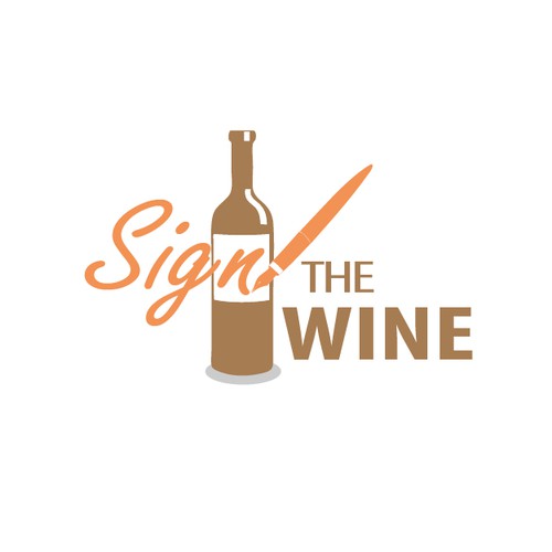 Create a Logo for our New Company called Sign The Wine