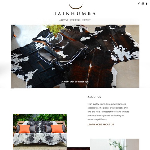 Website design for Izikhumba