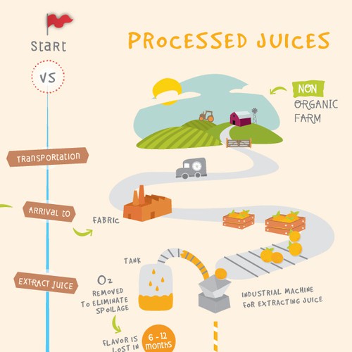 Infographic for a Raw Juices company