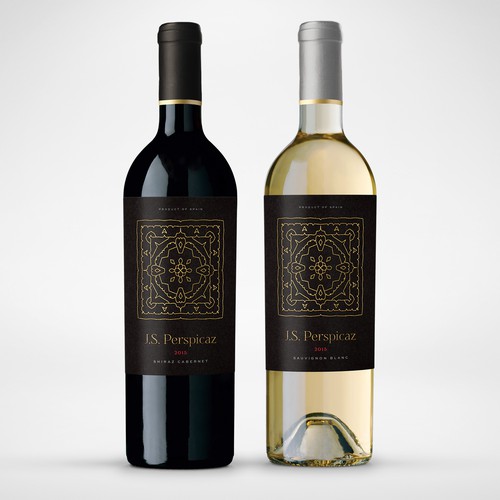 Modern, minimalistic Spanish wine label