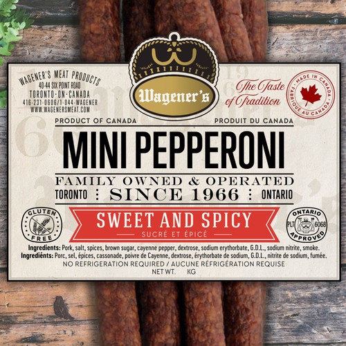 Artisanal Mini Pepperoni Label