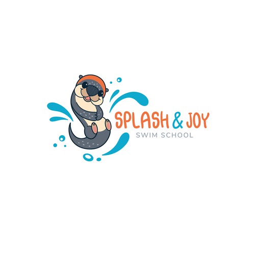 Playful logo-design for Children swimming center 