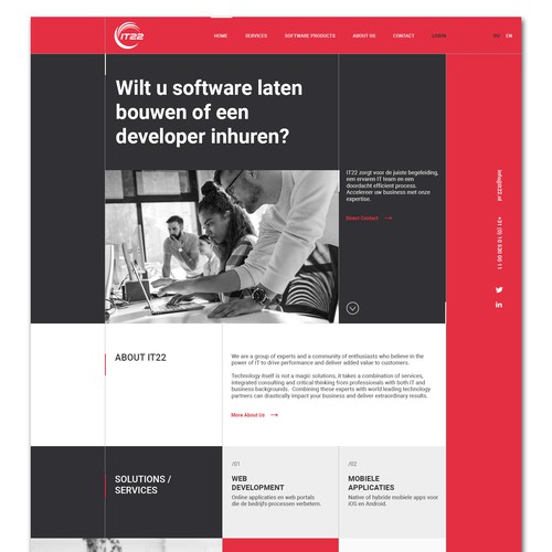 Modern Corporate website for IT22