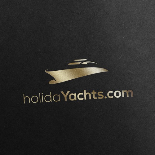 Elegant and beautiful yacht logo