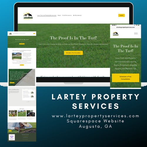 Squarespace Website Design Including Scheduling for Landscaper