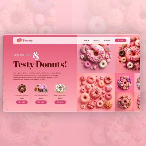 Website Template Design for Donut